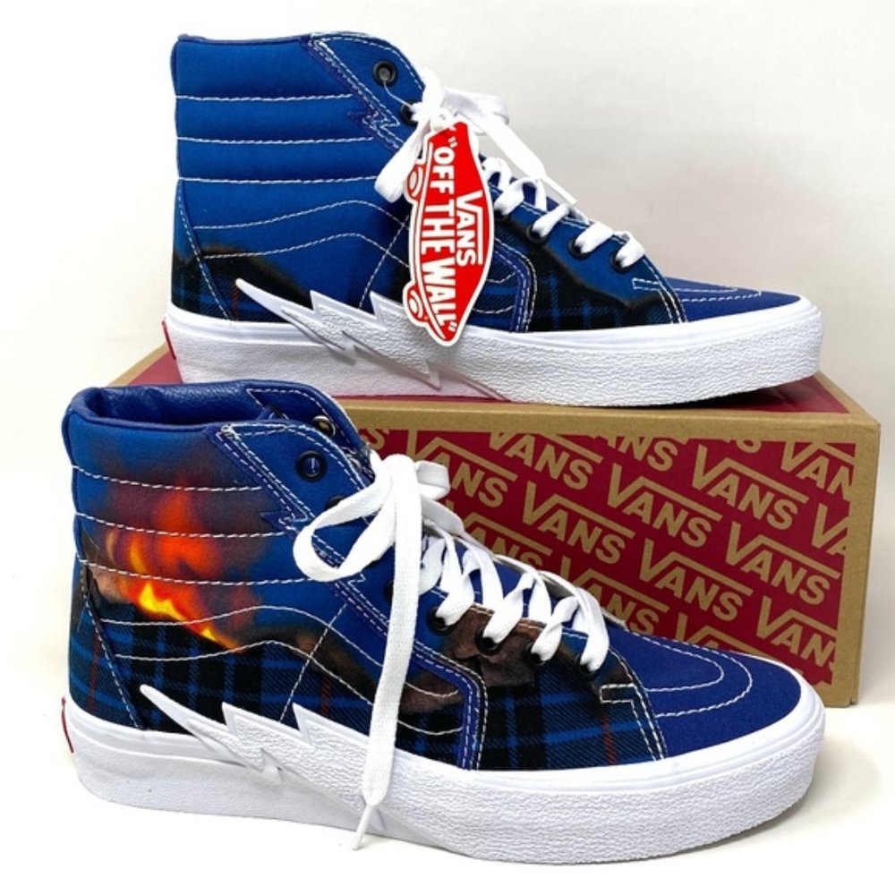 💖MEGA SALE💖VANS SK8-HI Bolt Big Reveal Navy Women High Canvas VN0A5JIV1P4 - Picture 3 of 10